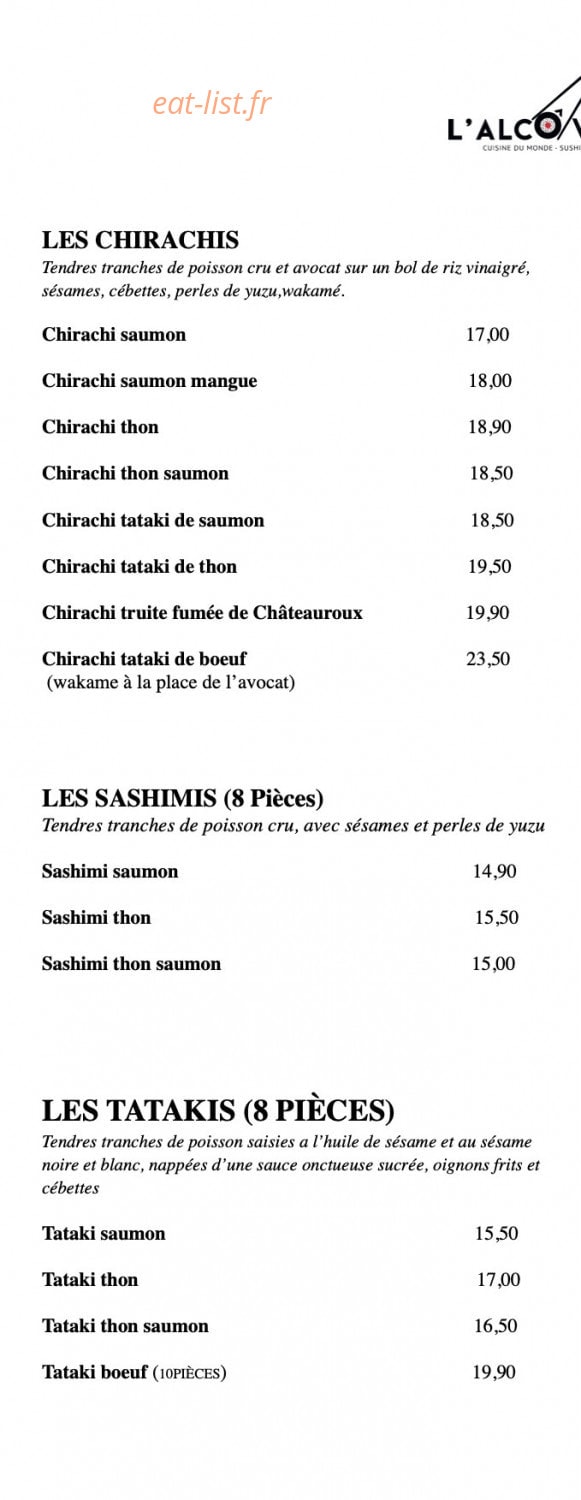 L'Alcôve — carte page 6