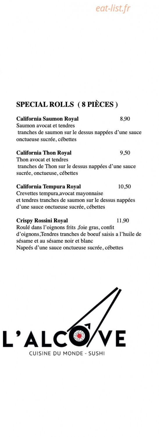 L'Alcôve — carte page 5