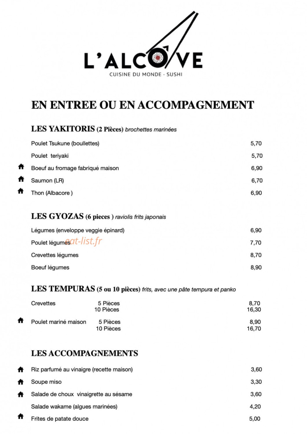 L'Alcôve — carte page 1