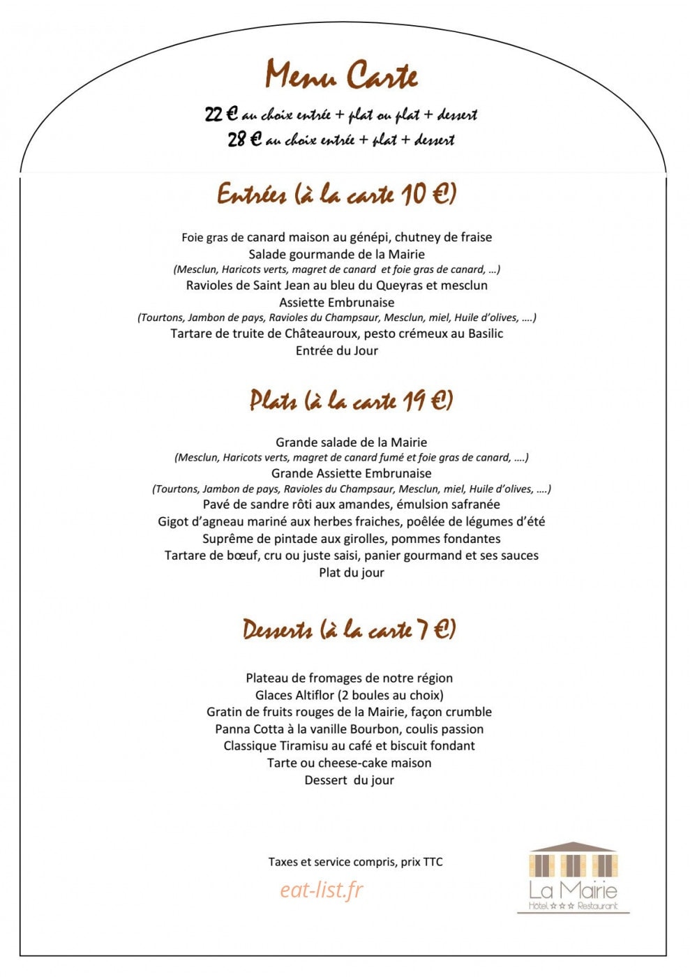 La Mairie — carte page 1