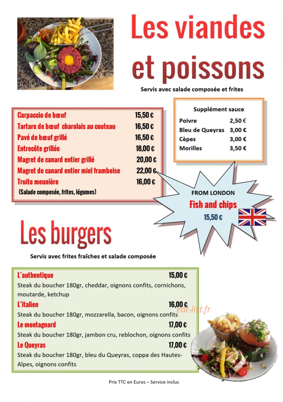 Le Délice Des Alpes — carte page 4