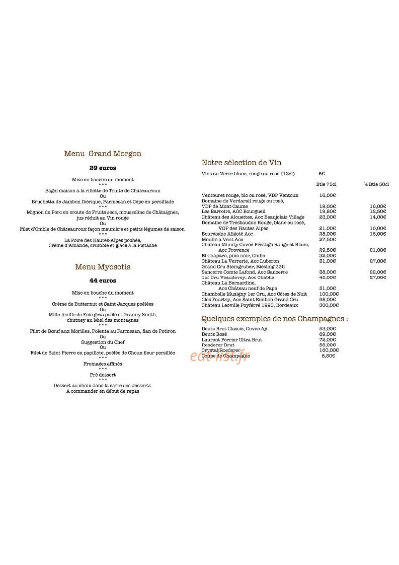Le restaurant les  Bartavelles La table de Paul — carte page 4