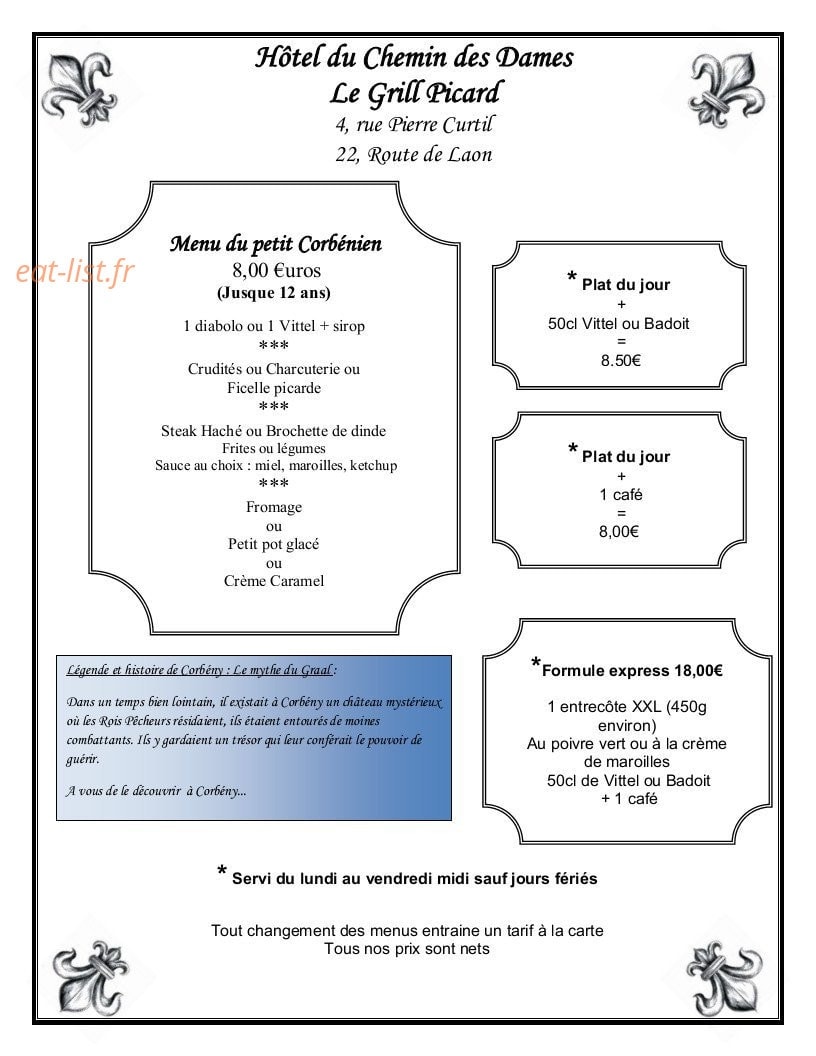 Le restaurant les  Bartavelles La table de Paul — carte page 9