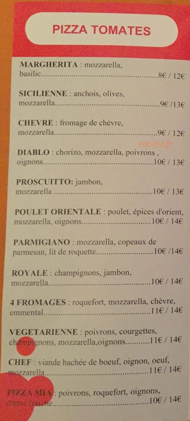 Pizza mia — carte page 2