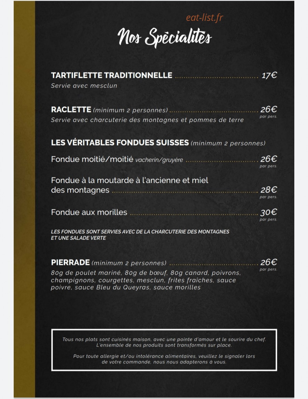 Comme Avant — carte page 4