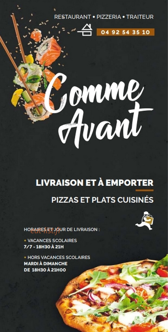 Comme Avant — carte page 9