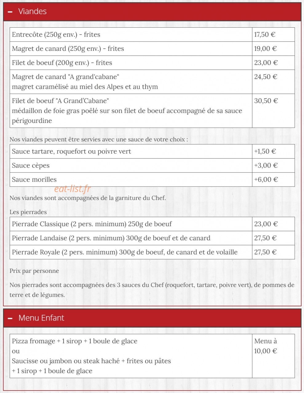 Grand Cabane — carte page 7