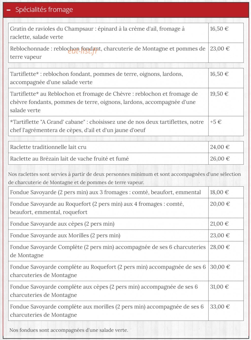 Grand Cabane — carte page 8