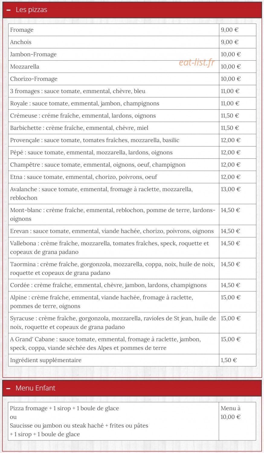 Grand Cabane — carte page 2
