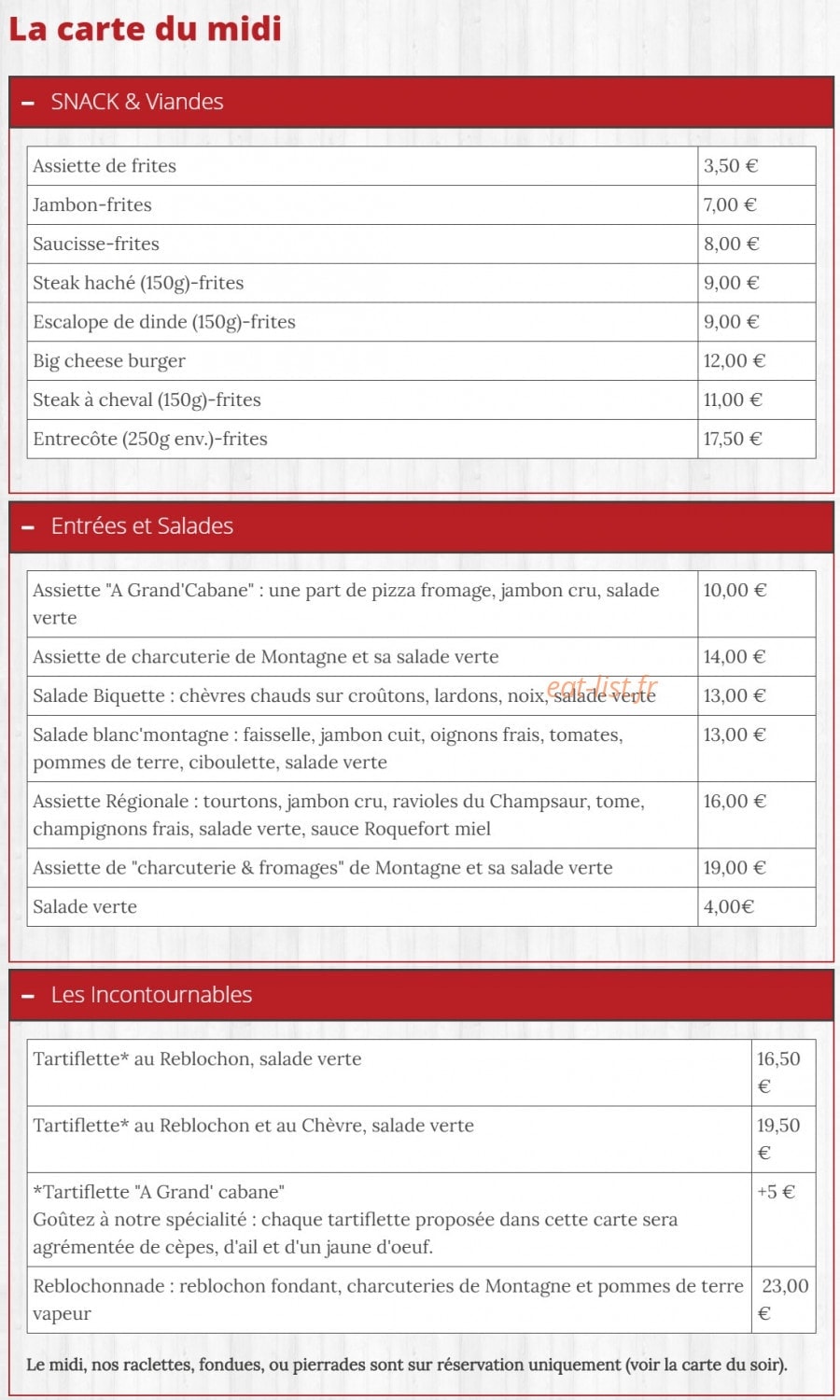 Grand Cabane — carte page 1