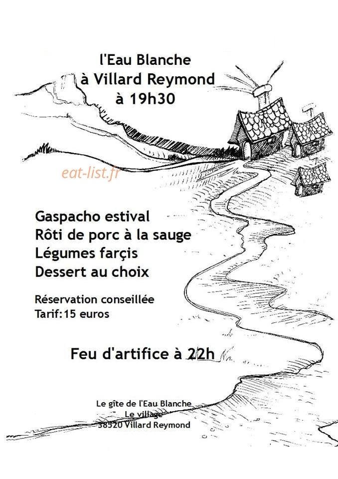 Le gite Auberge de l'eau blanche — carte page 1