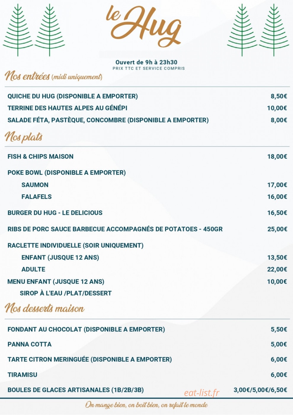 Le Hug — carte page 1
