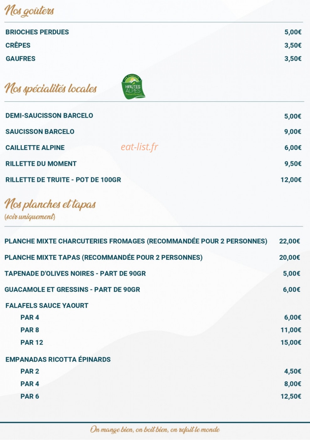 Le Hug — carte page 2