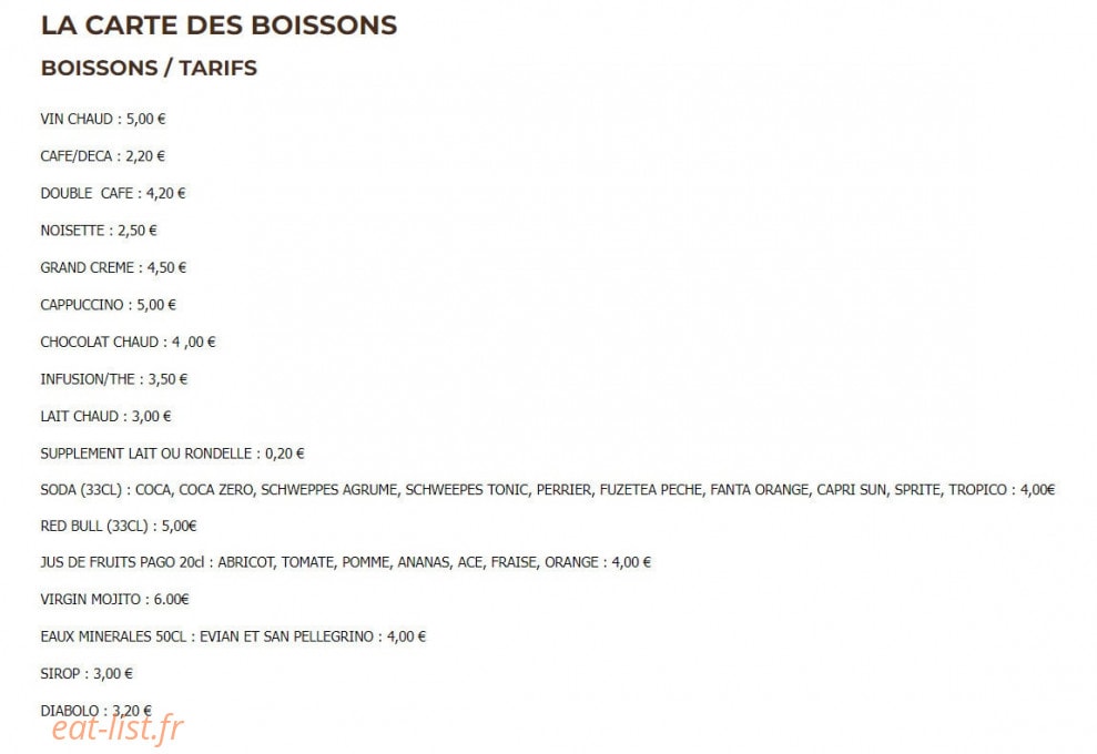 Le Pic Vert à Les Orres - menu et photos
