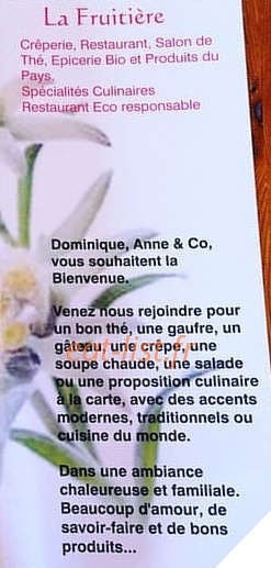 La Fruitière — carte page 1