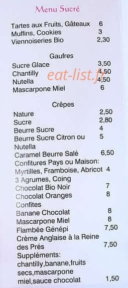 La Fruitière — carte page 5