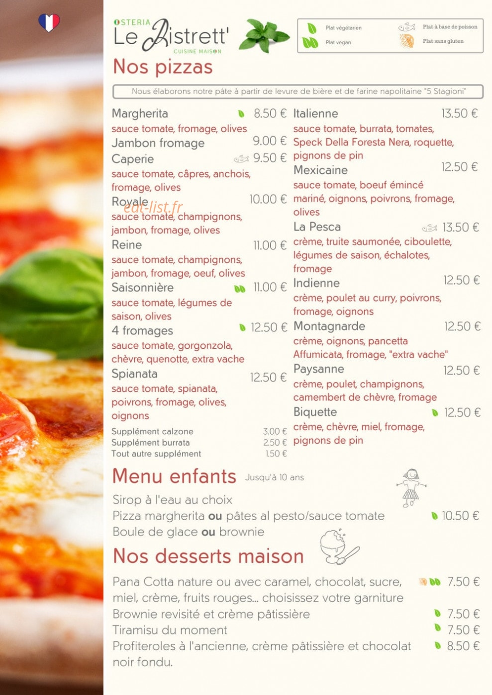 Le Ristrett' — carte page 2