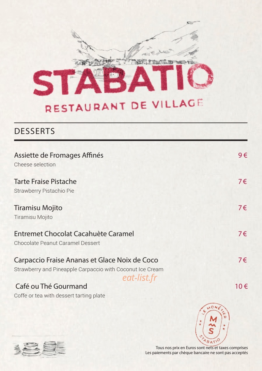 Restaurant Stabatio — carte page 6
