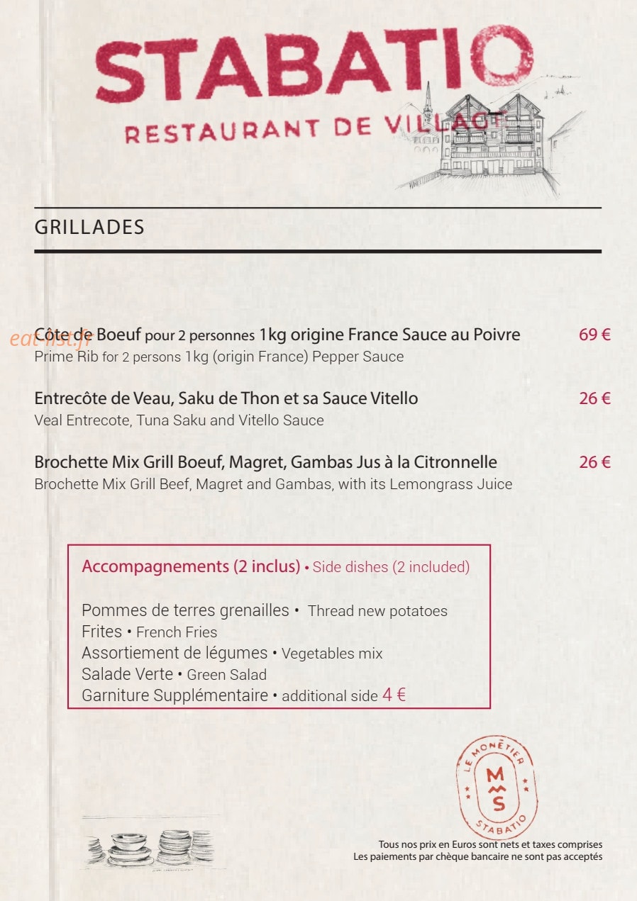 Restaurant Stabatio — carte page 5