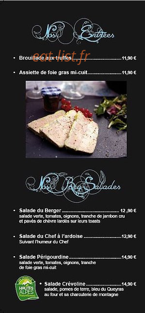 Brasserie Des Alpes — carte page 2