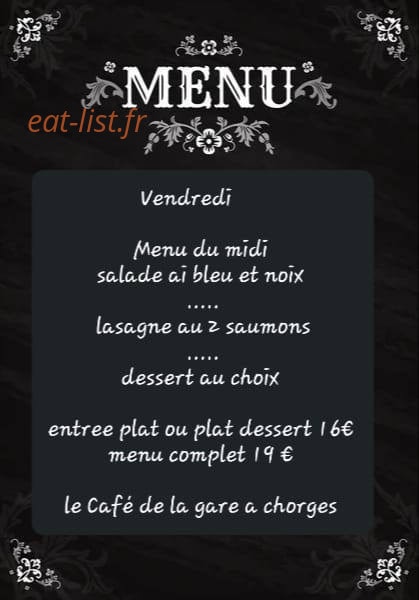 Café de la Gare — carte page 1