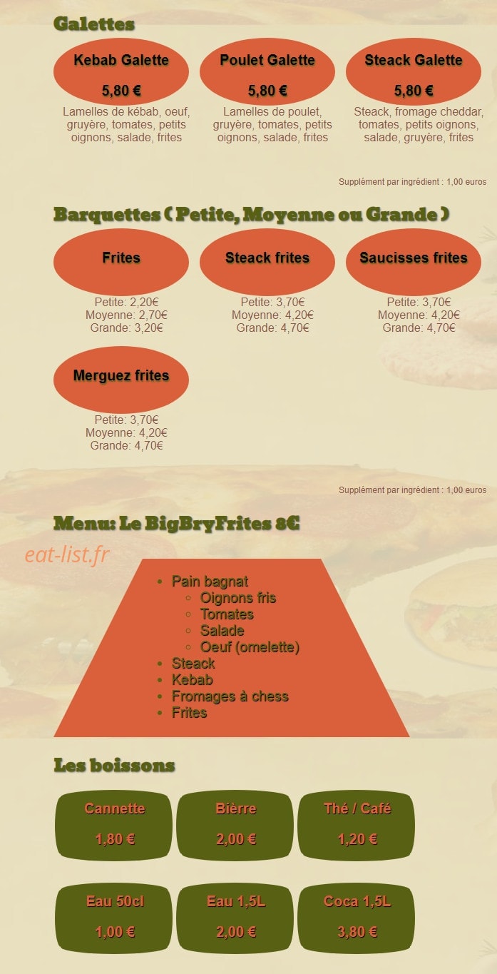 Pizzabel — carte page 5