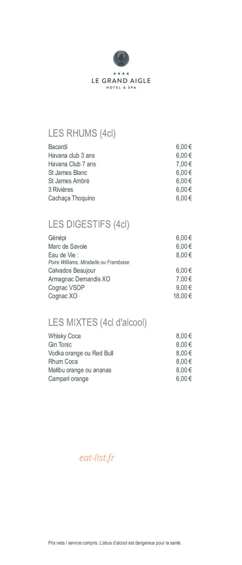 Le Grand Aigle — carte page 6