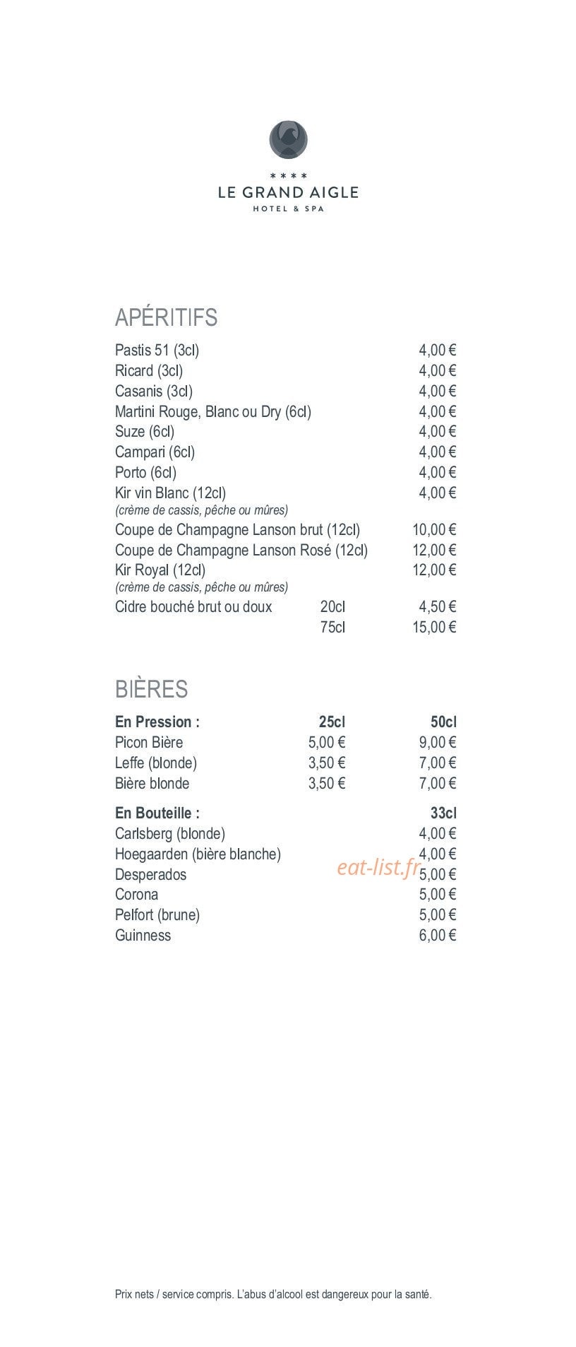 Le Grand Aigle — carte page 4