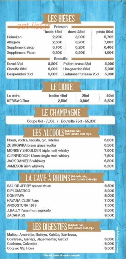 Inuit Bar — carte page 4