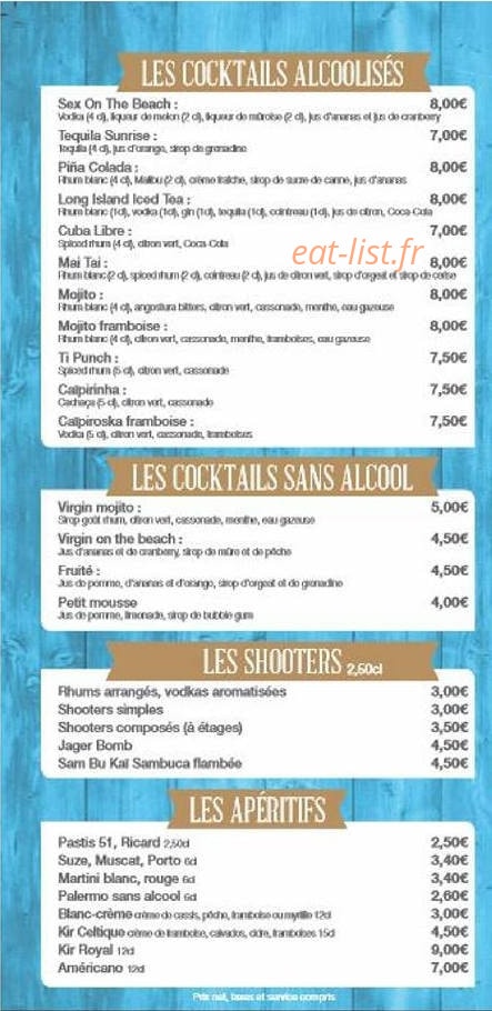 Inuit Bar — carte page 2