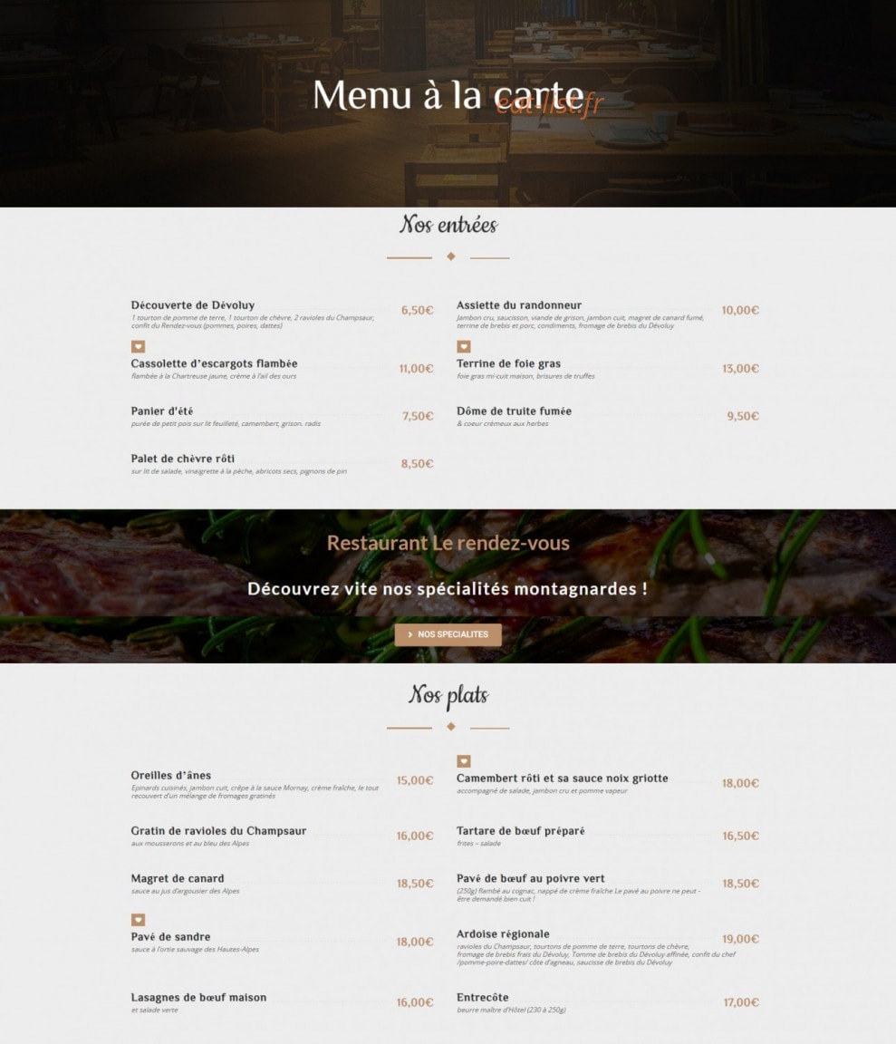 Le Rendez-Vous — carte page 9