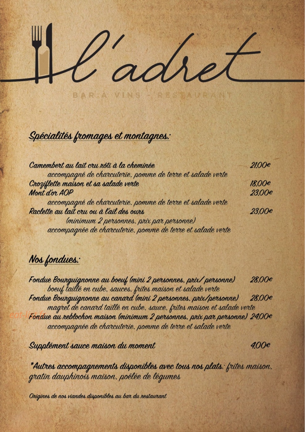 L'Adret — carte page 3