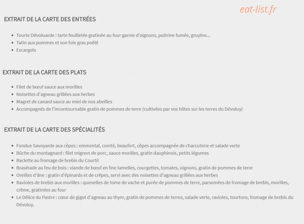 Chez Patras — carte page 1