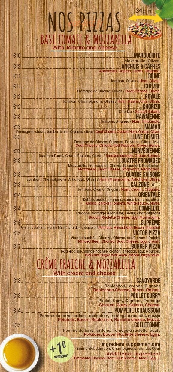 Pronto Pizza — carte page 2