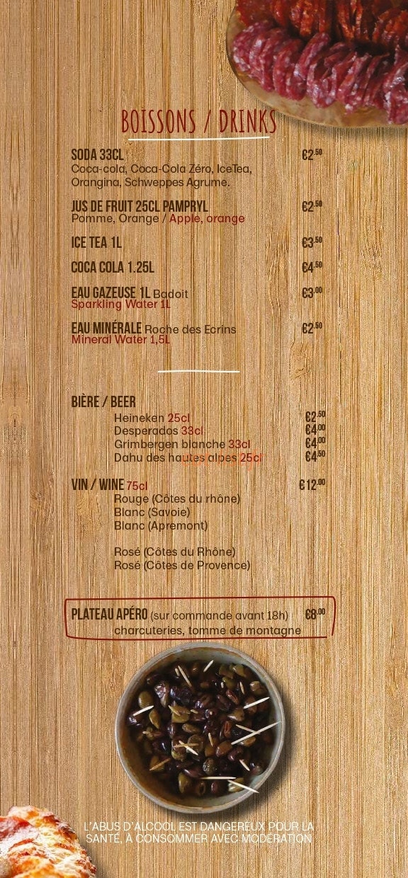 Pronto Pizza — carte page 4