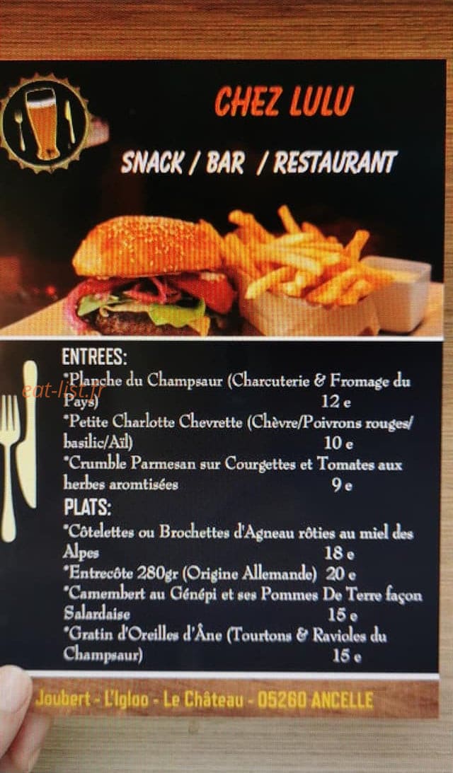 Chez Lulu — carte page 2