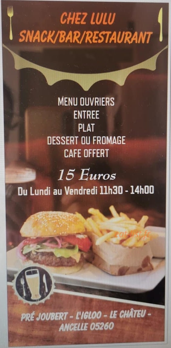 Chez Lulu — carte page 1