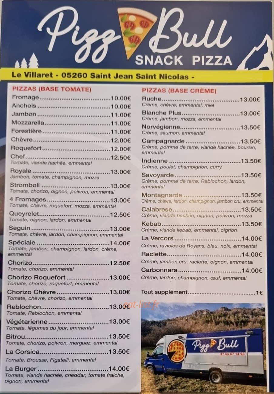 Pizz bull — carte page 1