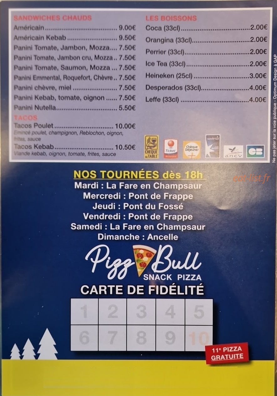 Pizz bull — carte page 2