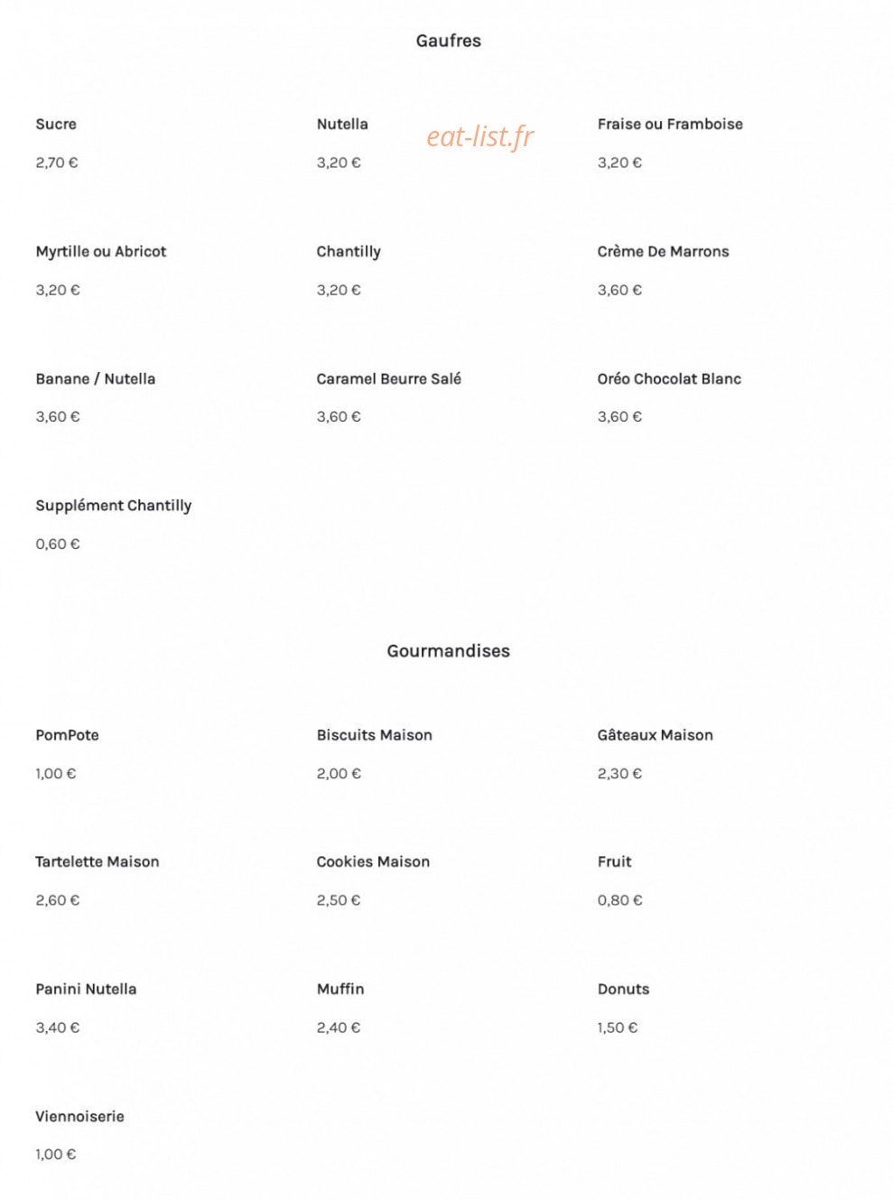 Le petit gourmand — carte page 4
