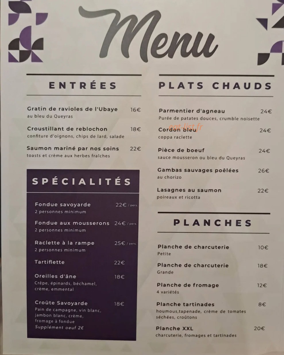 Le Parc aux Etoiles — carte page 1