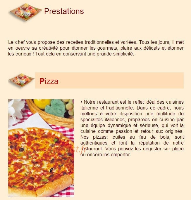 Le Fournil — carte page 1