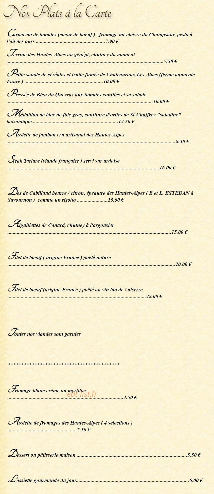 Les Glaciers — carte page 4