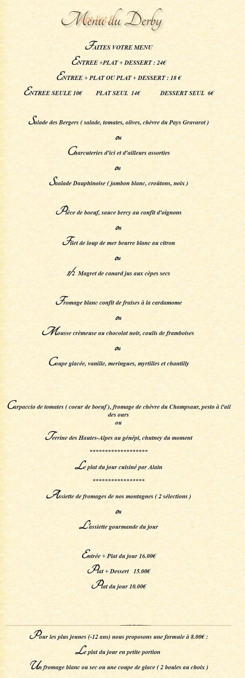 Les Glaciers — carte page 1
