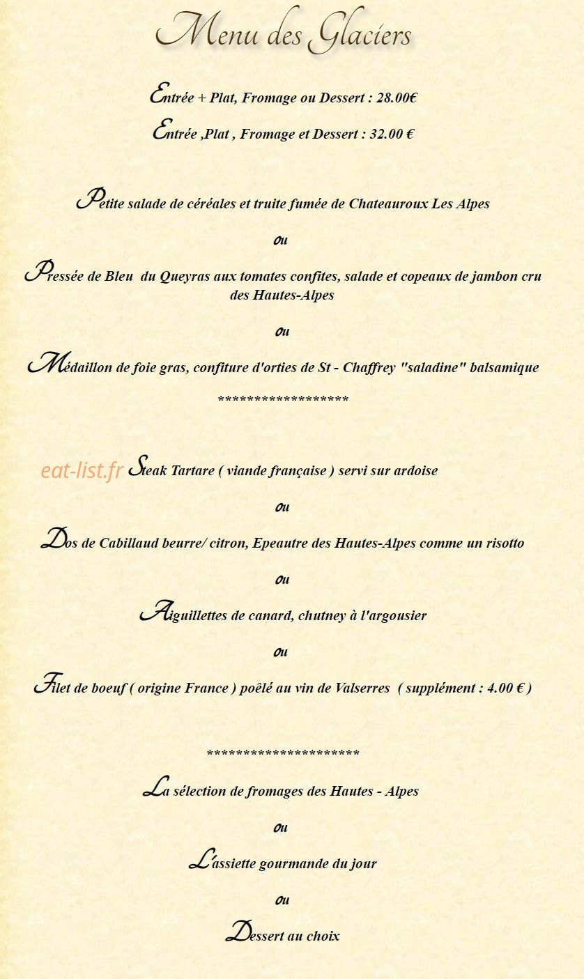 Les Glaciers — carte page 3