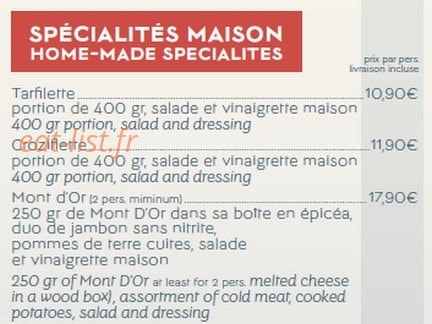 Allo Raclette — carte page 3