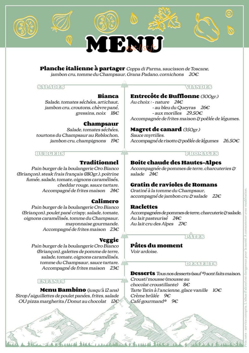 Le Bianca — carte page 2