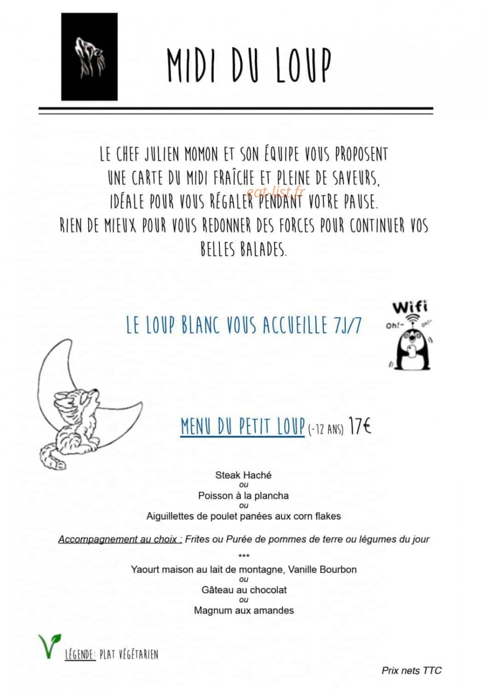 Le Loup Blanc — carte page 1