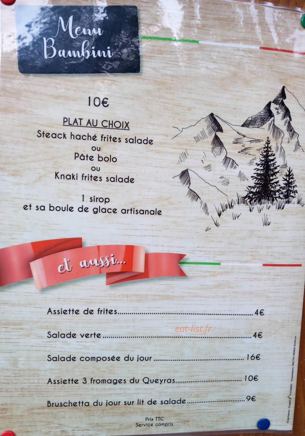 Delicioza — carte page 1