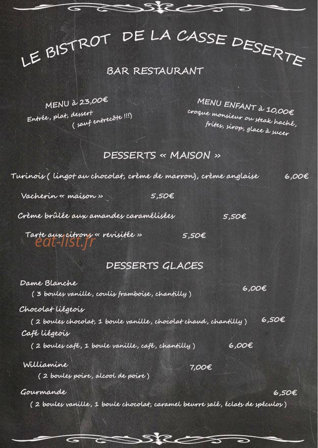 La Belle Échappée — carte page 2